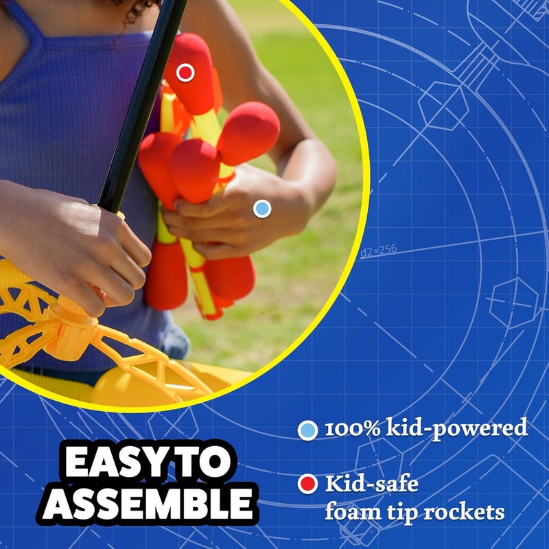 Stomp Rocket The Original Ultra Rocket Refill Pack - 2 Foam-Tipped Rockets, Red/Yellow - Image 5